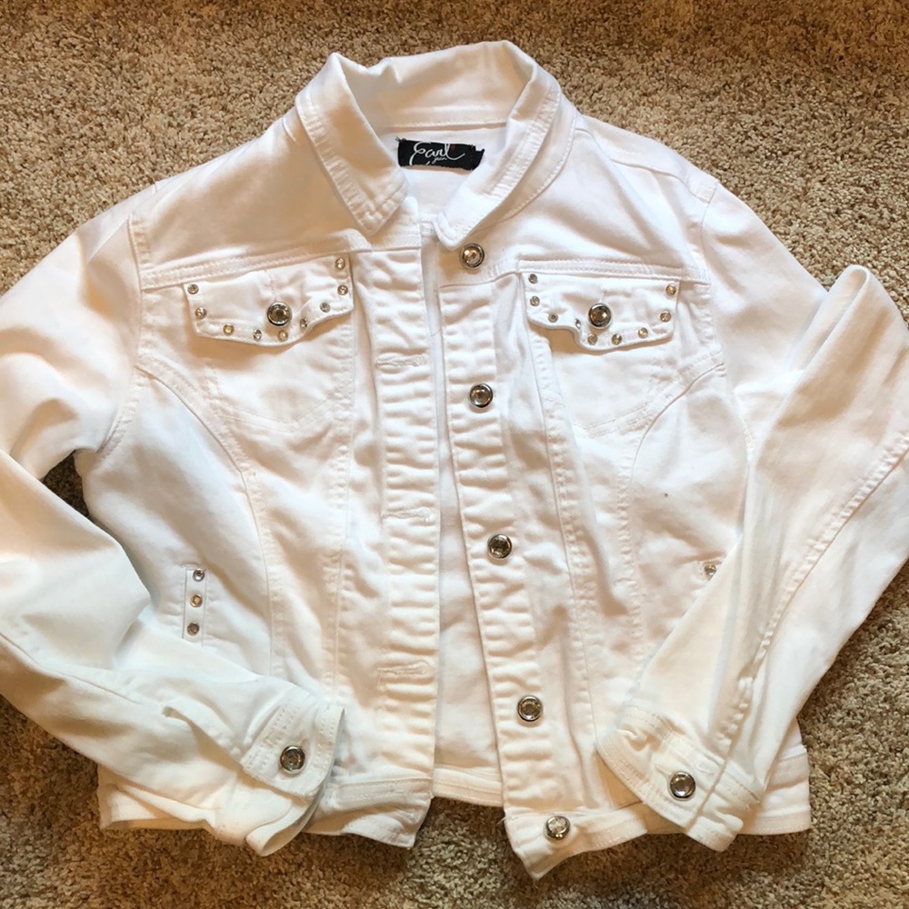 White jean jacket
